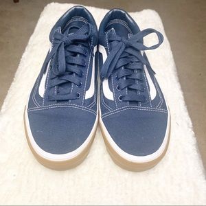 Vans Old Skool Dress Blues Gum Bumper sz 8.5